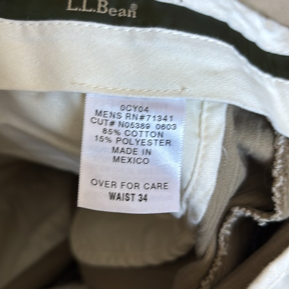 L.L. Bean Men's Pleated Corduroy Pants - Olive - Picture 3 of 4